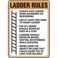 Accuform SAFETY SIGN LADDER RULES 14 in  X 10 in MCRT543VP